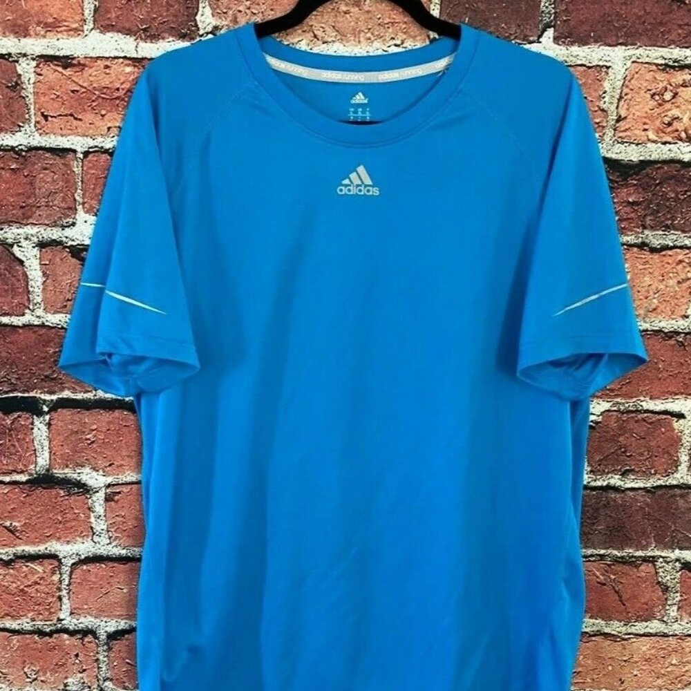 Adidas Running Shirt Men Extra Large XL Blue Cross Fit Yoga Gym Fitness Training